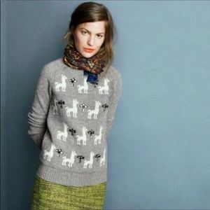 J. Crew Llama & Jewel Sweater Size L